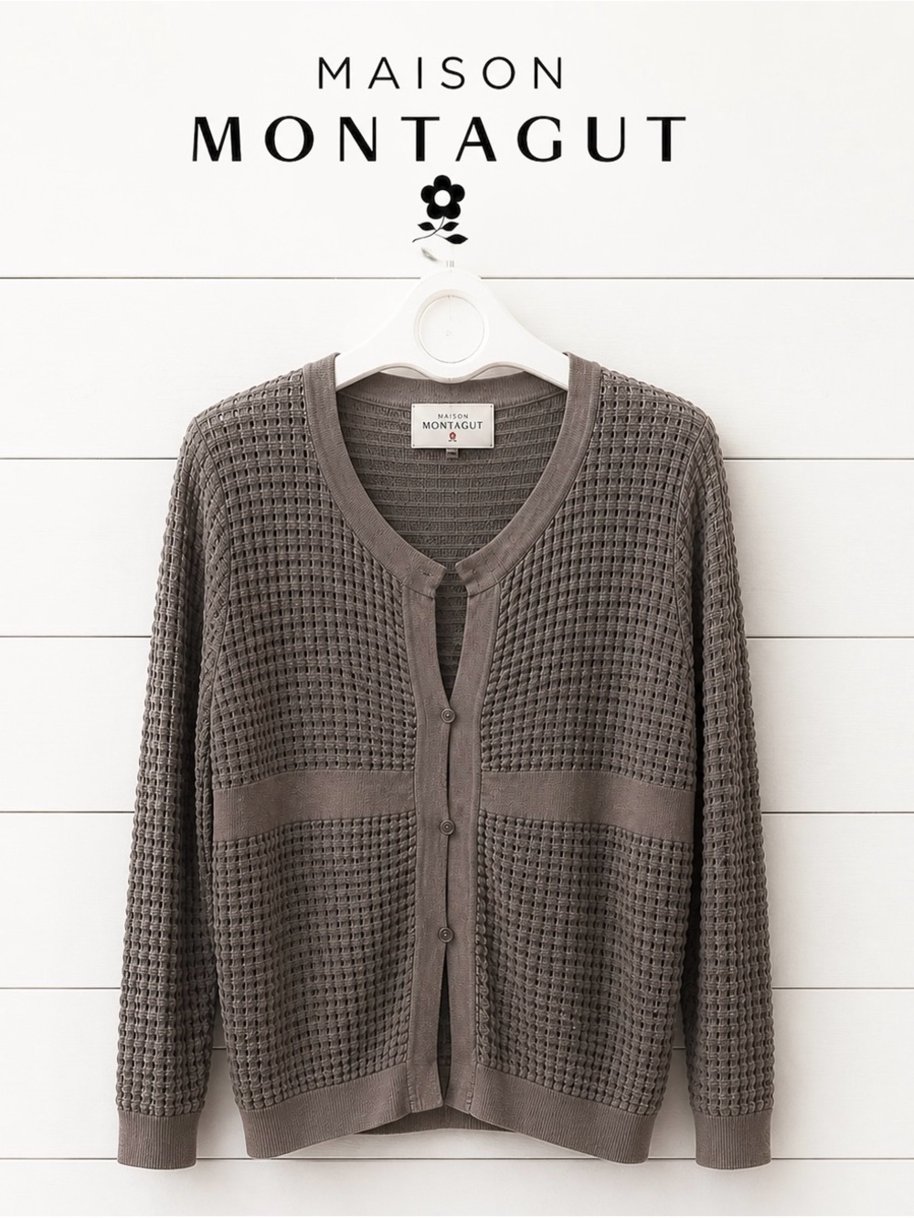 Maison MONTAGUT Brown Cotton Cardigan - Size 3 M/L